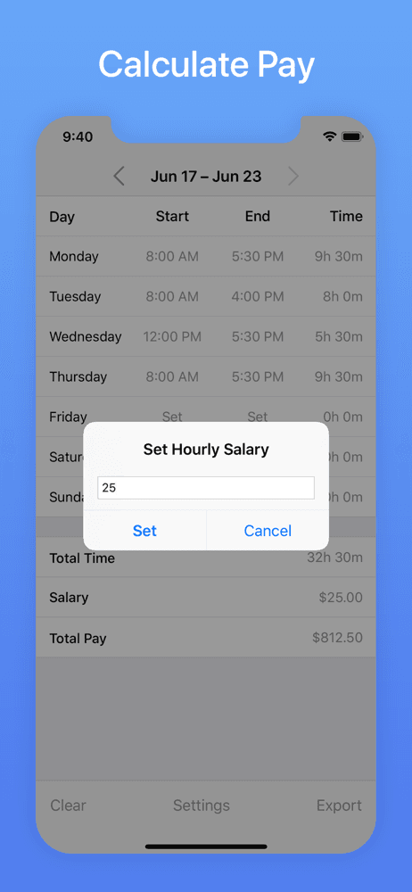 Hours Tracker: Time Calculator screenshot 3
