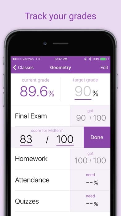 Grades - Grade Calculator, GPA screenshot 1