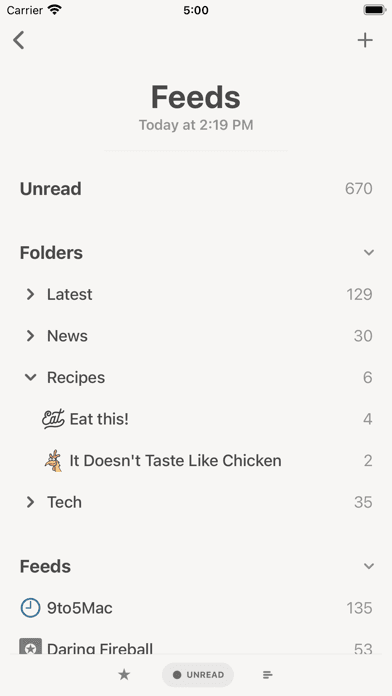 Reeder Classic screenshot 1
