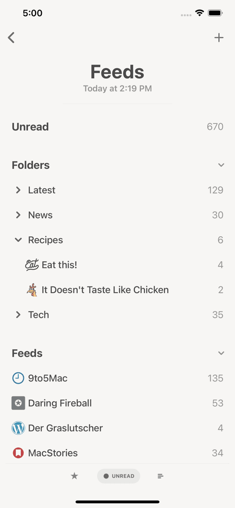 Reeder Classic screenshot 1