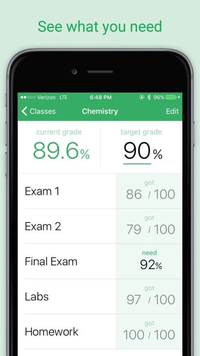 Grades - Grade Calculator, GPA screenshot 2
