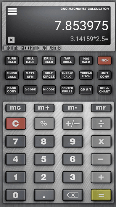 CNC Machinist Calculator Pro screenshot 1