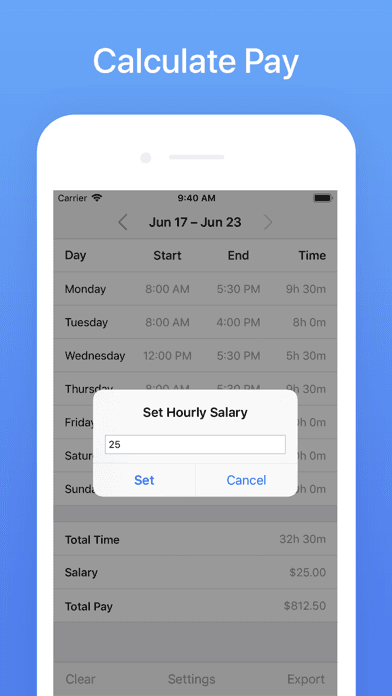 Hours Tracker: Time Calculator screenshot 3