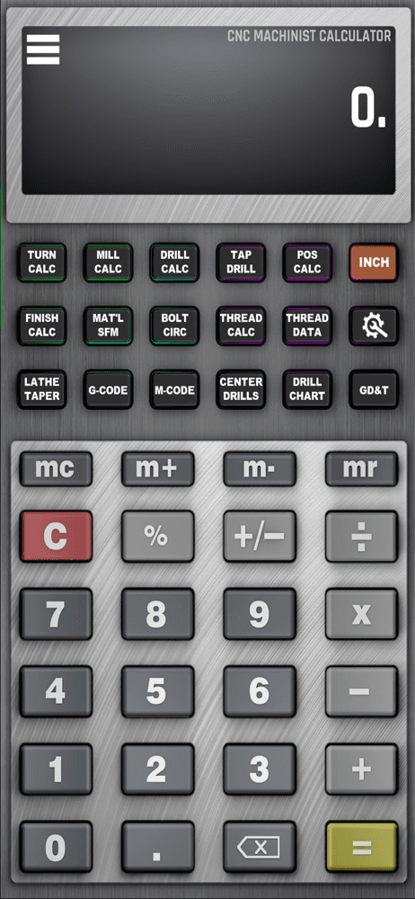 CNC Machinist Calculator Pro screenshot 1