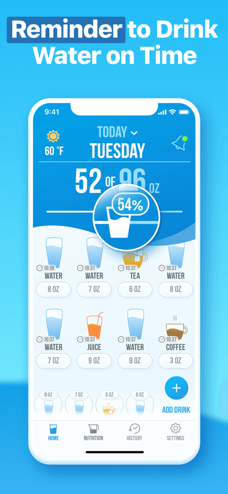 Water Reminder - Daily Tracker screenshot 1