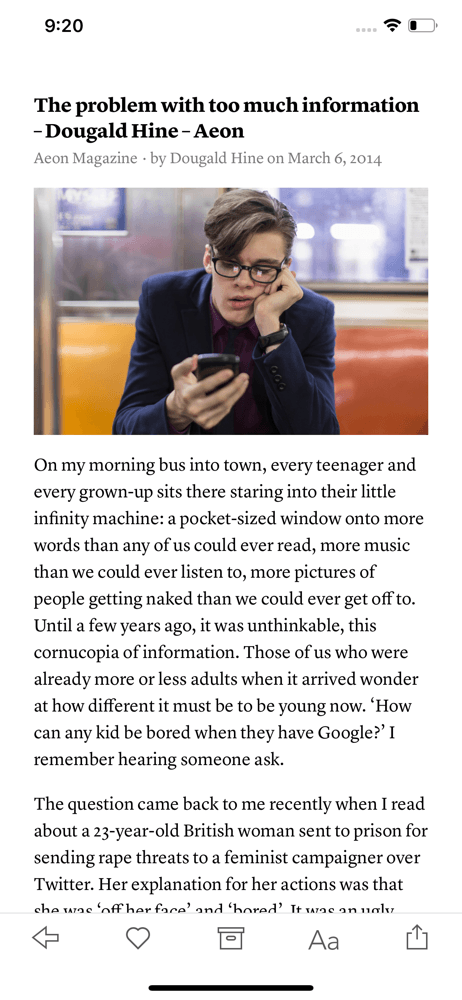 Instapaper screenshot 2