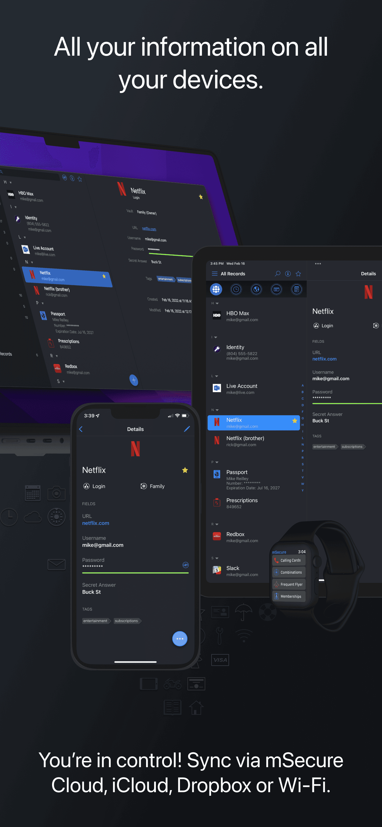 Password Manager - mSecure screenshot 3