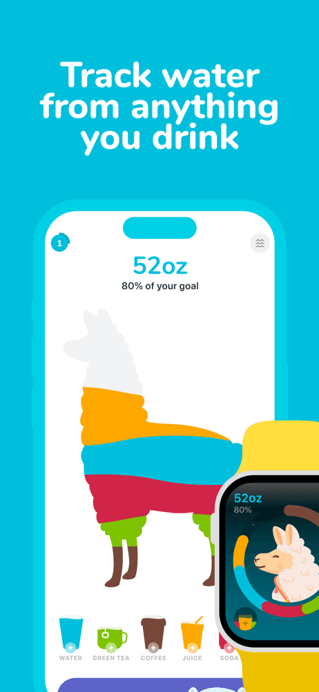 Water tracker Waterllama screenshot 3