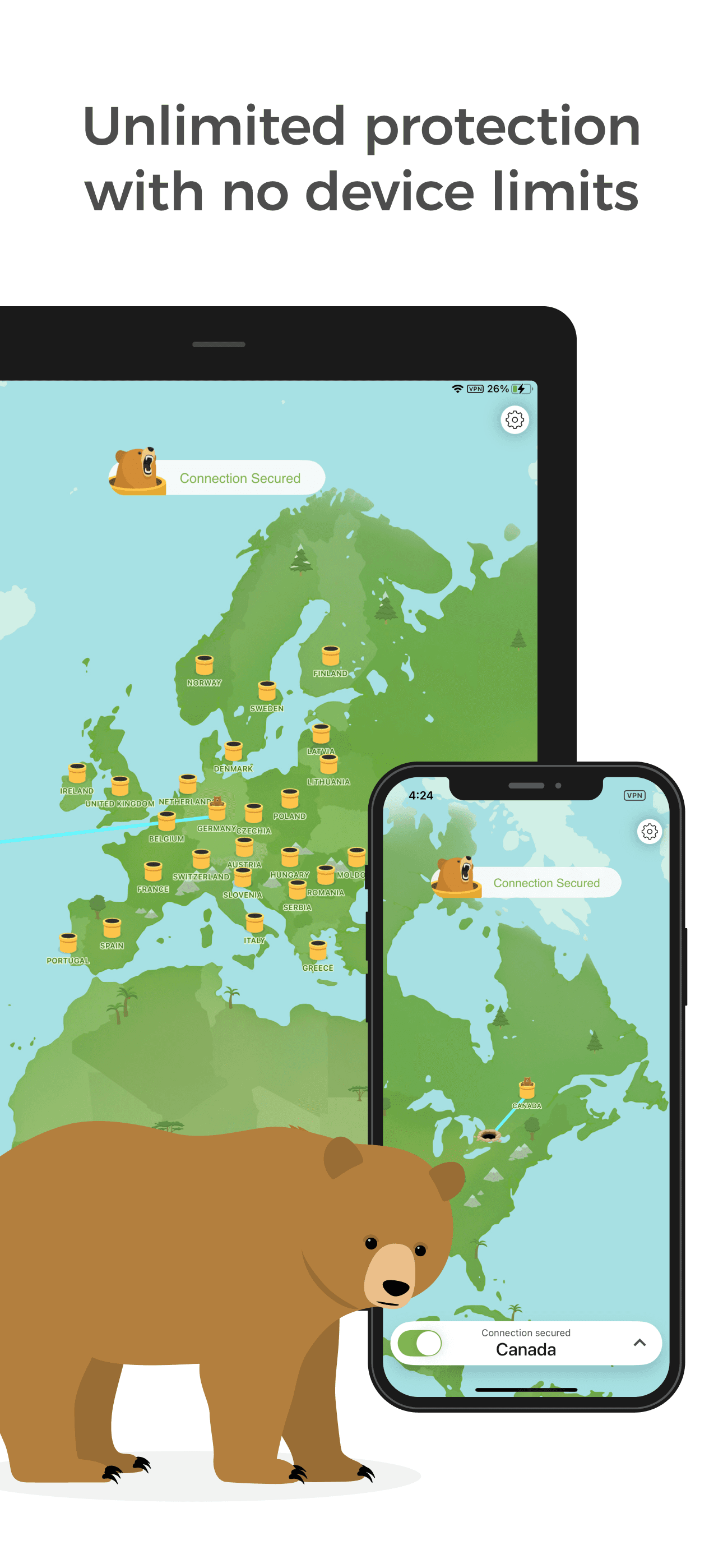 TunnelBear: Secure VPN & Wifi screenshot 3