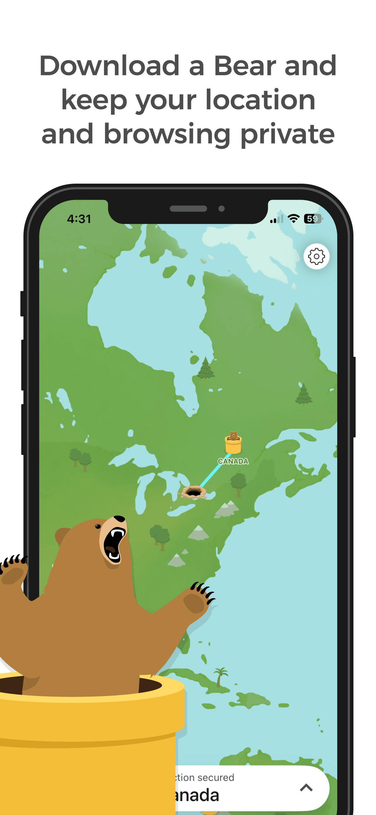 TunnelBear: Secure VPN & Wifi screenshot 1