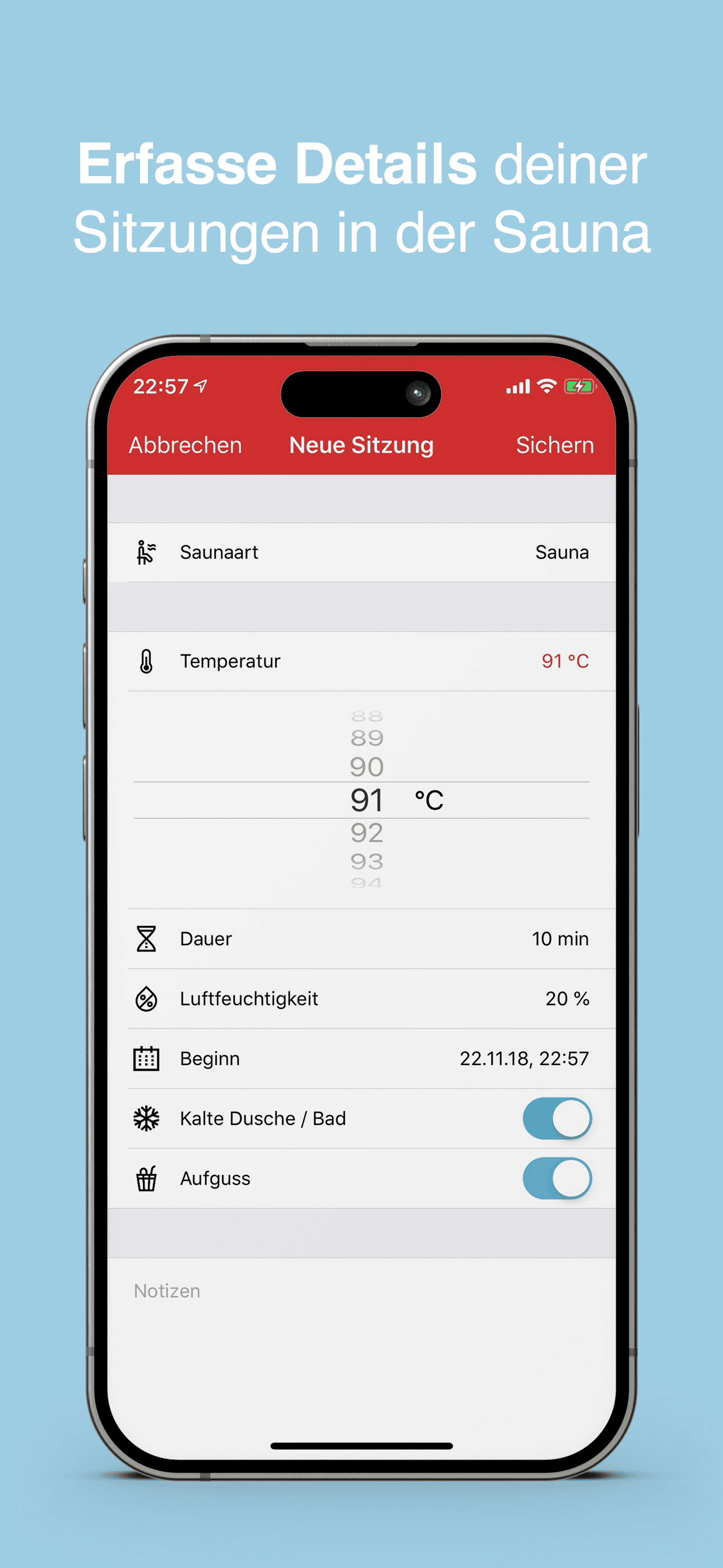 HotLog - Sauna Session Tracker screenshot 3
