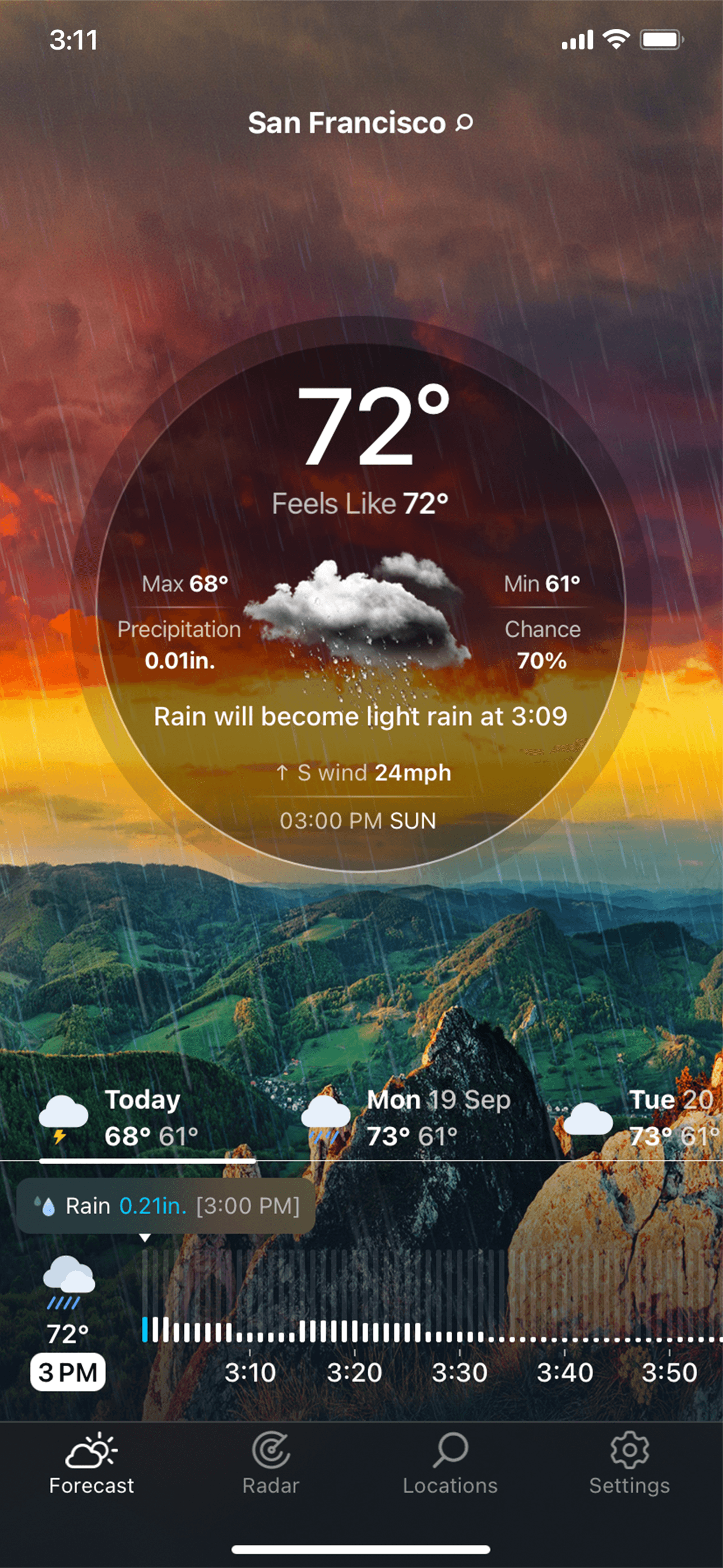 Weather Live° - Local Forecast screenshot 1