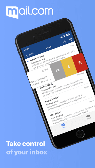 mail.com - email & cloud screenshot 1