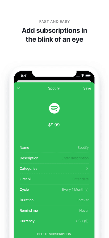 Bobby - Track subscriptions screenshot 3