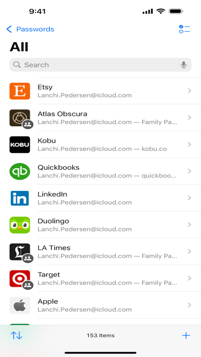 Passwords screenshot 1