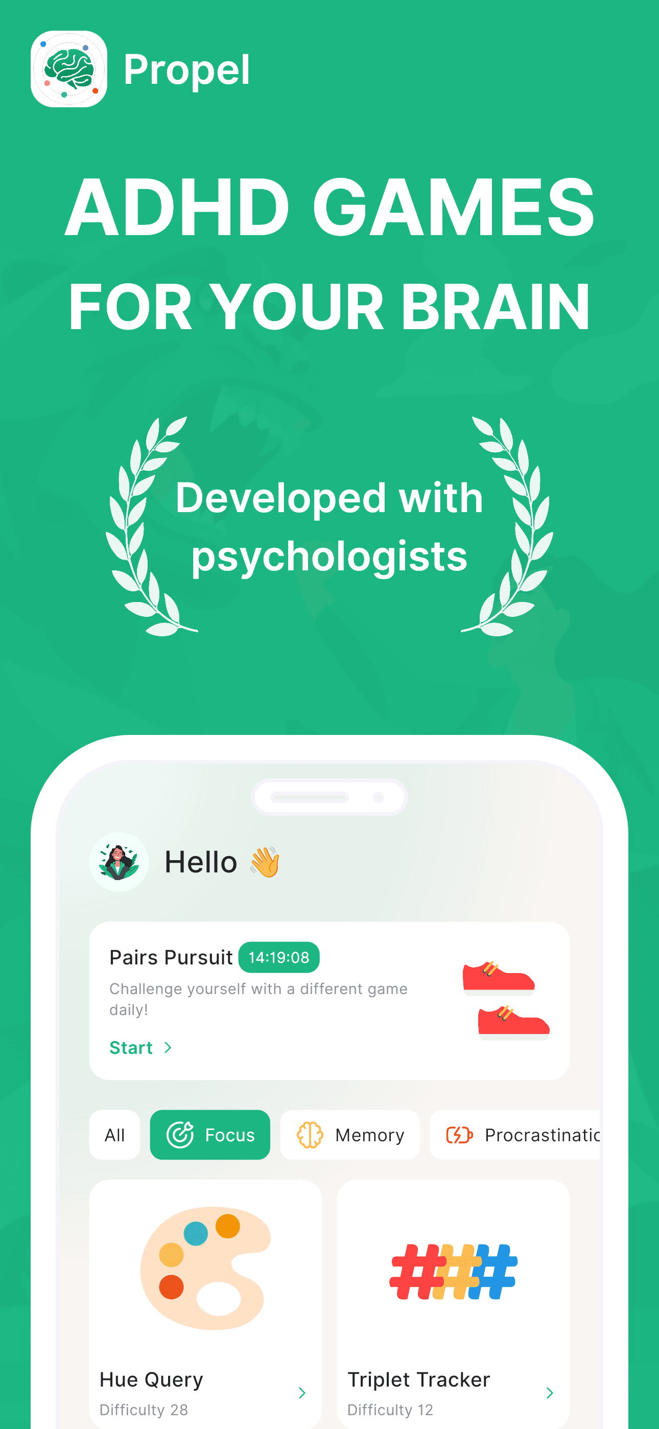 Propel: ADHD Games for Adults screenshot 1