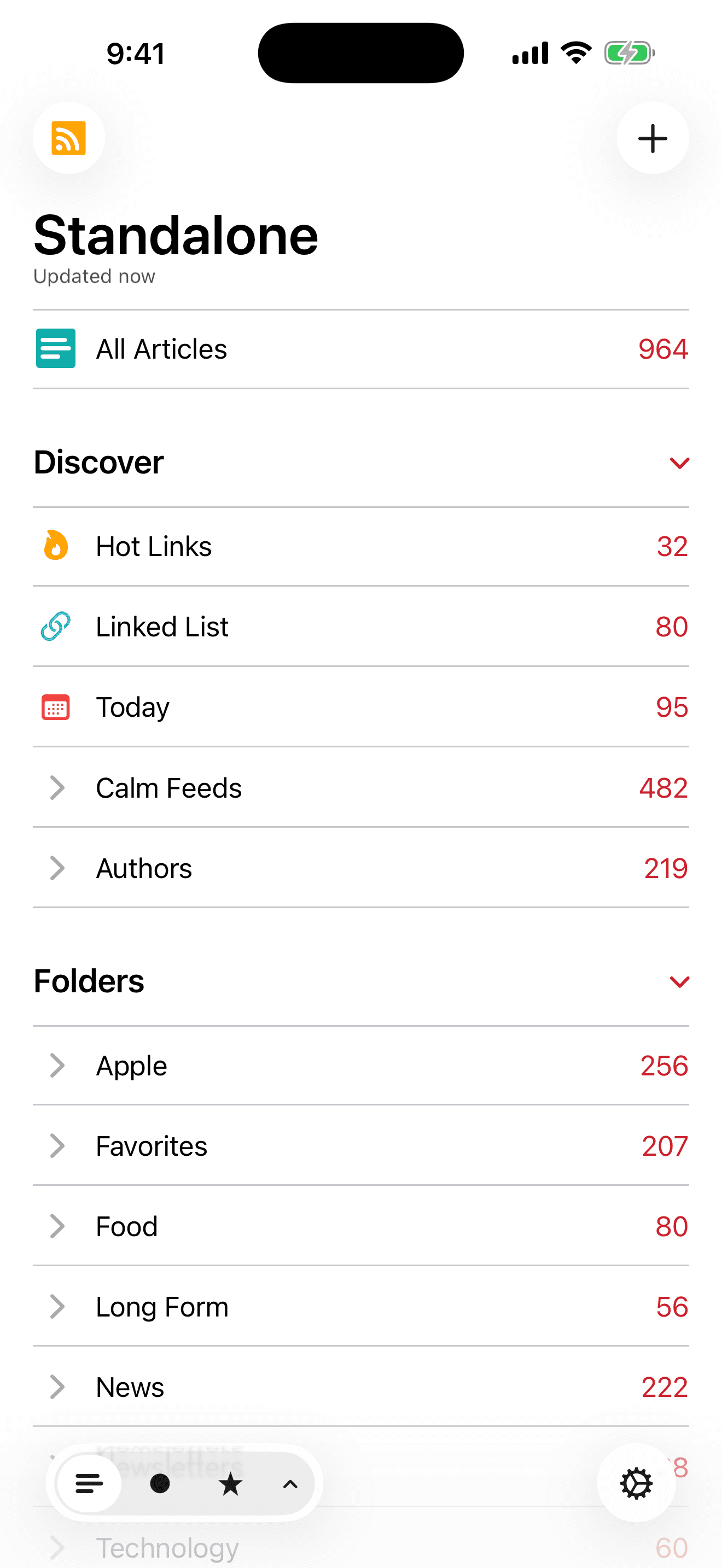 lire: RSS Reader screenshot 1