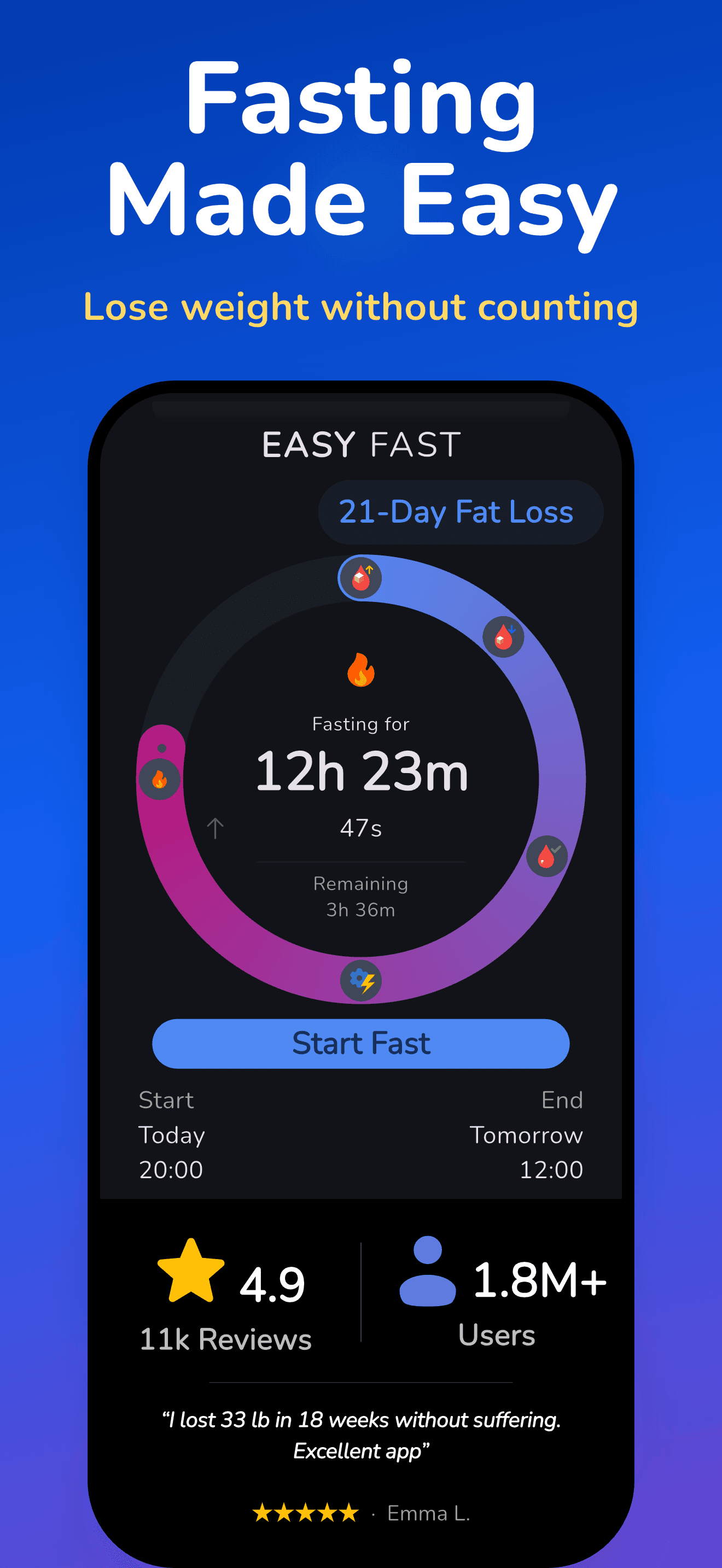 Fasting Tracker • Easy Fast screenshot 1