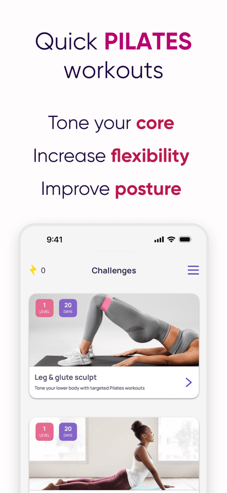 5 Minute Pilates Workout screenshot 1