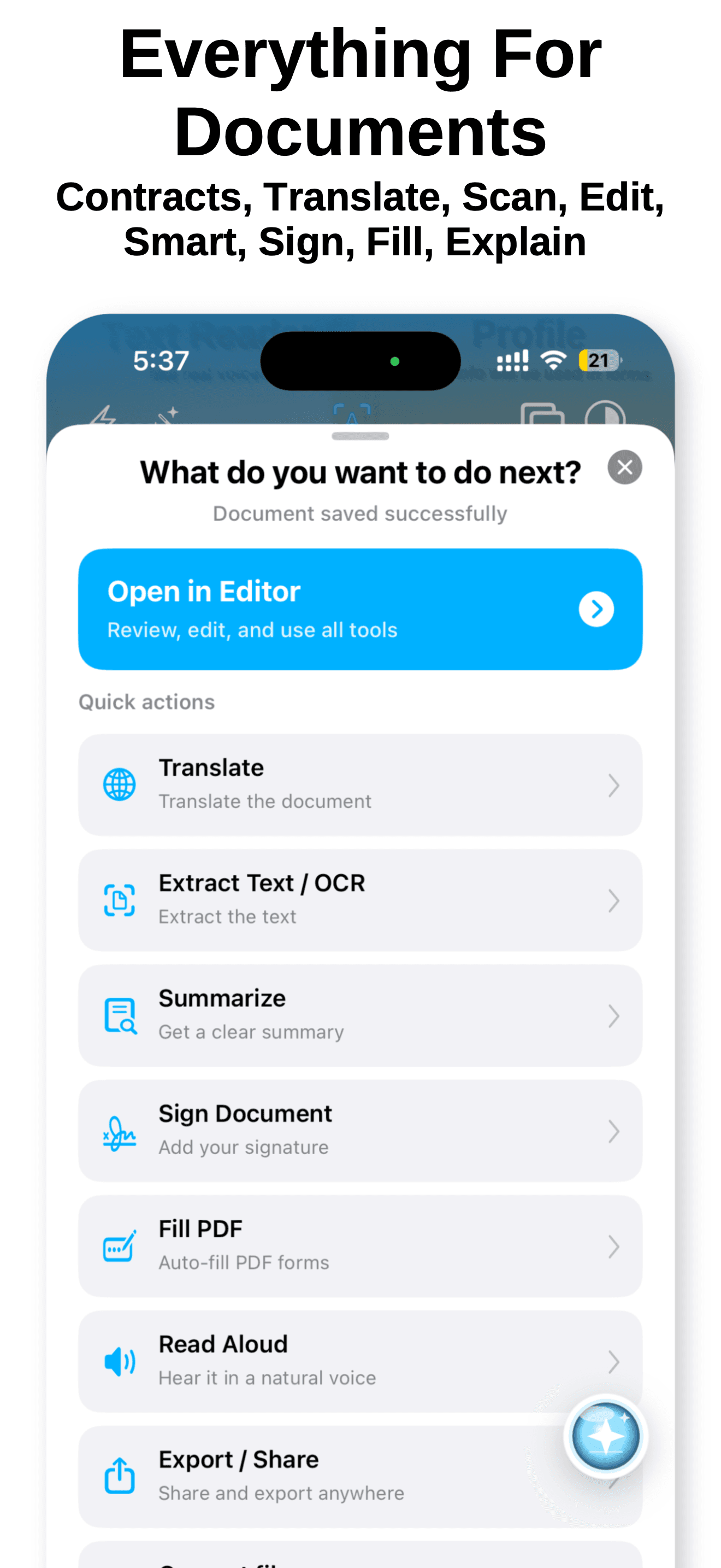 OneDocs Scanner Translator screenshot 1