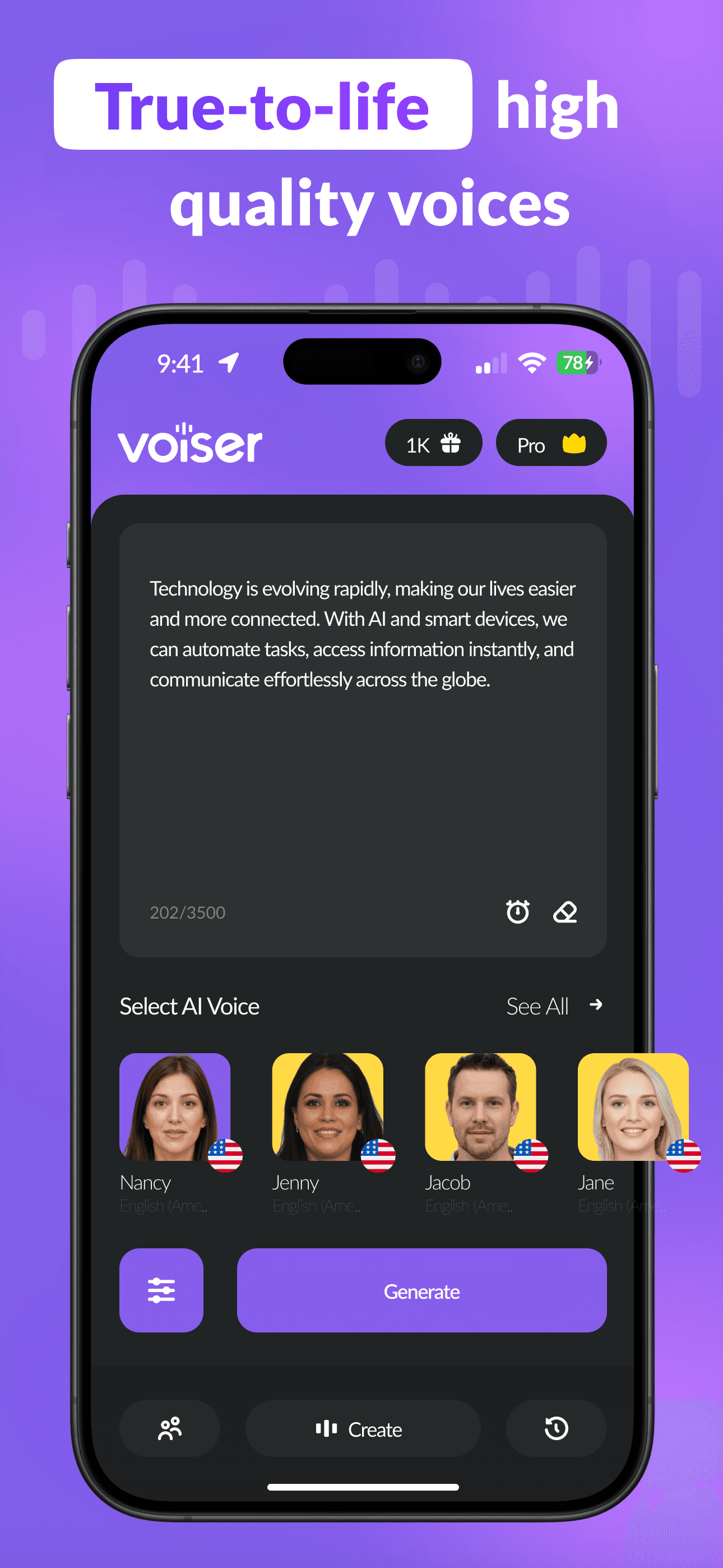Voiser AI Text to Speech (TTS) screenshot 2