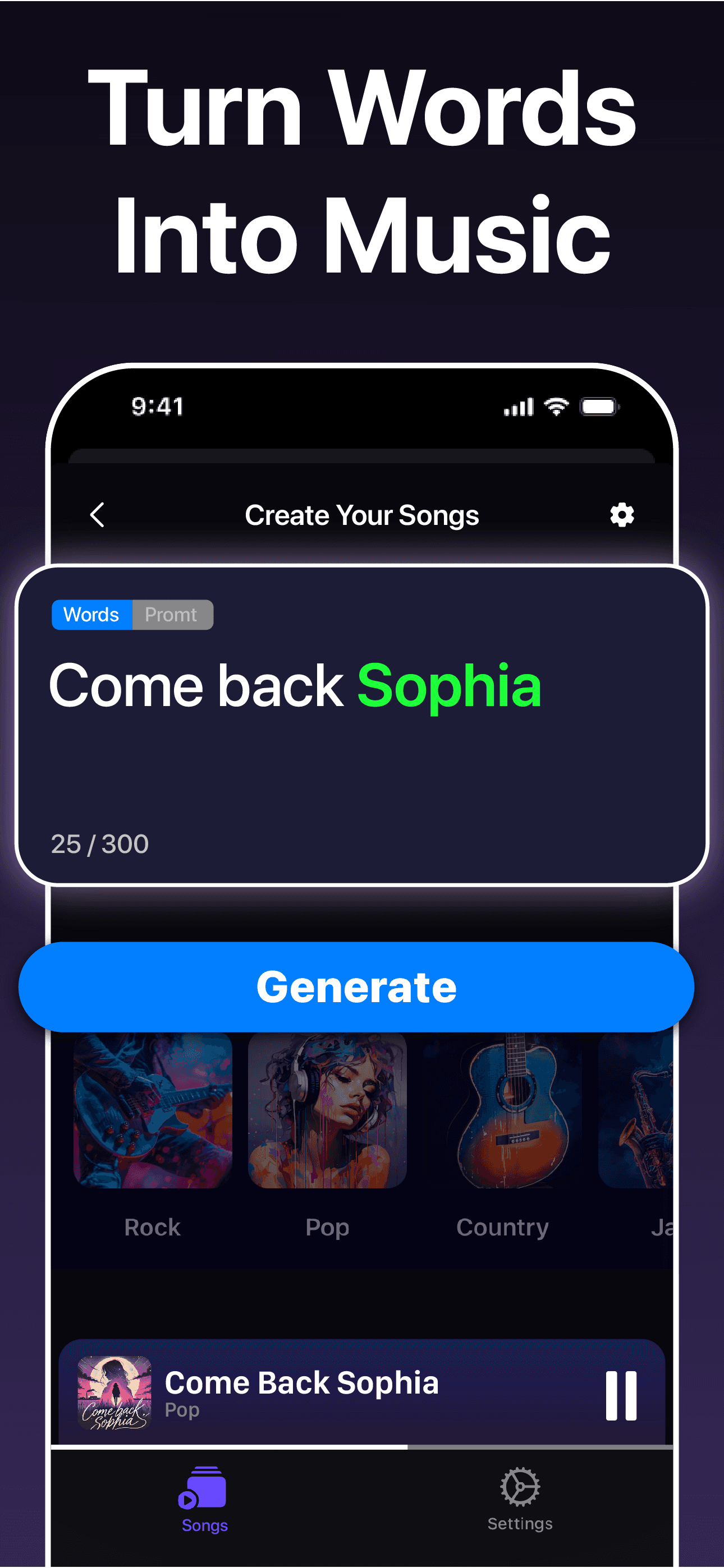 AI Song Generator : Vibe screenshot 1