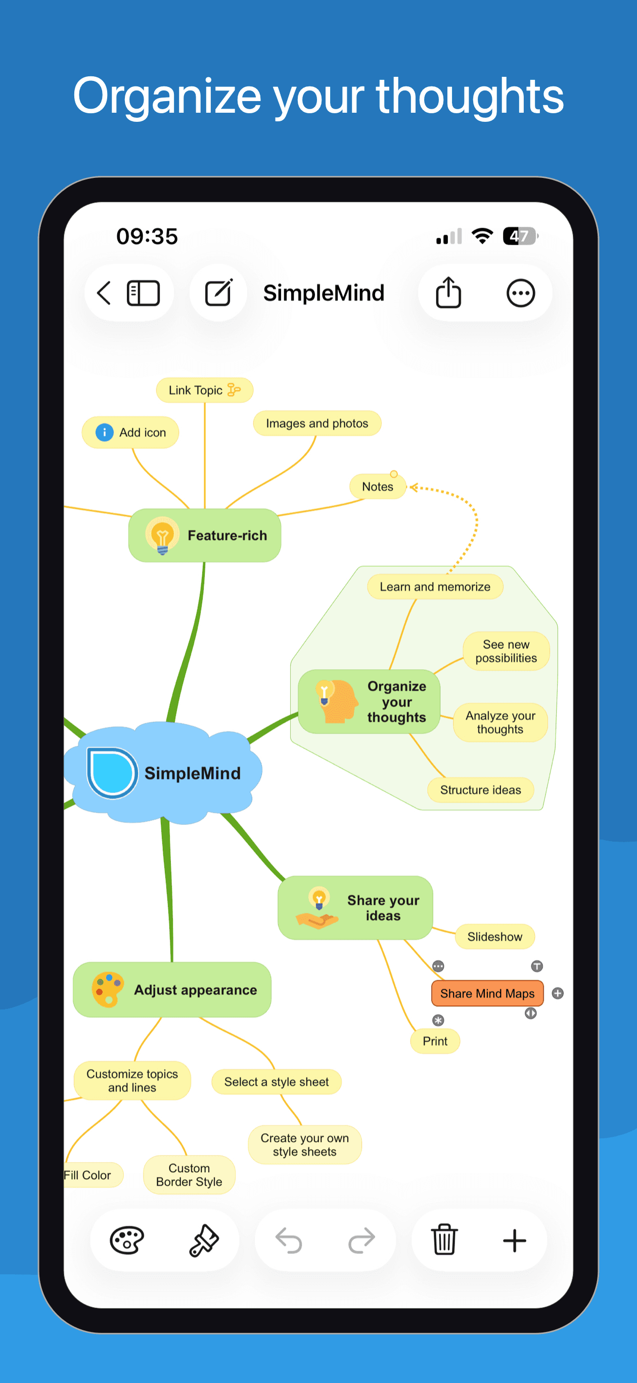 SimpleMind - Mind Mapping screenshot 1