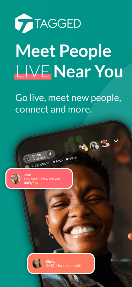 Tagged Dating: Chat & Go Live! screenshot 1