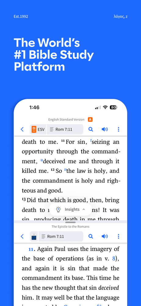 Logos: Deep Bible Study screenshot 1