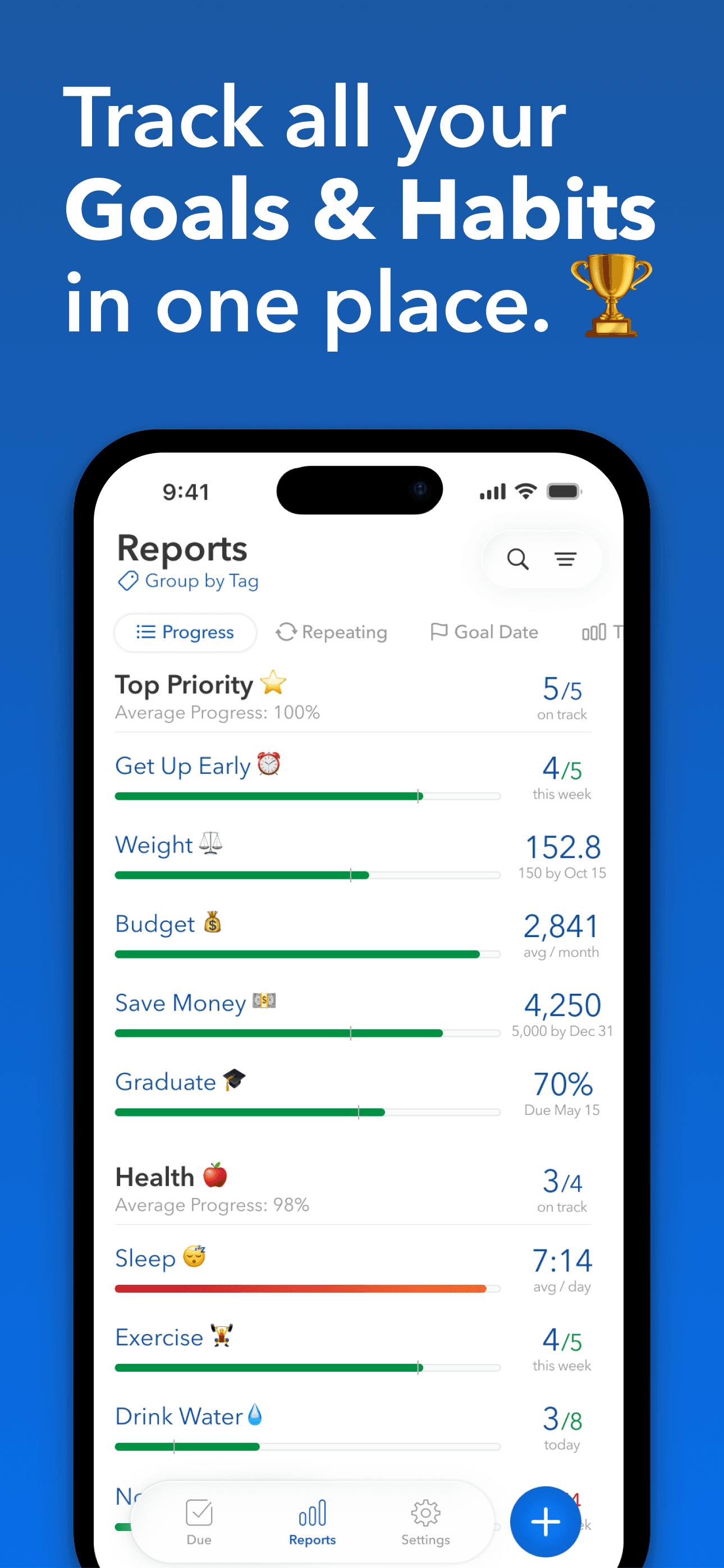 Strides: Habit Tracker + Goals screenshot 1