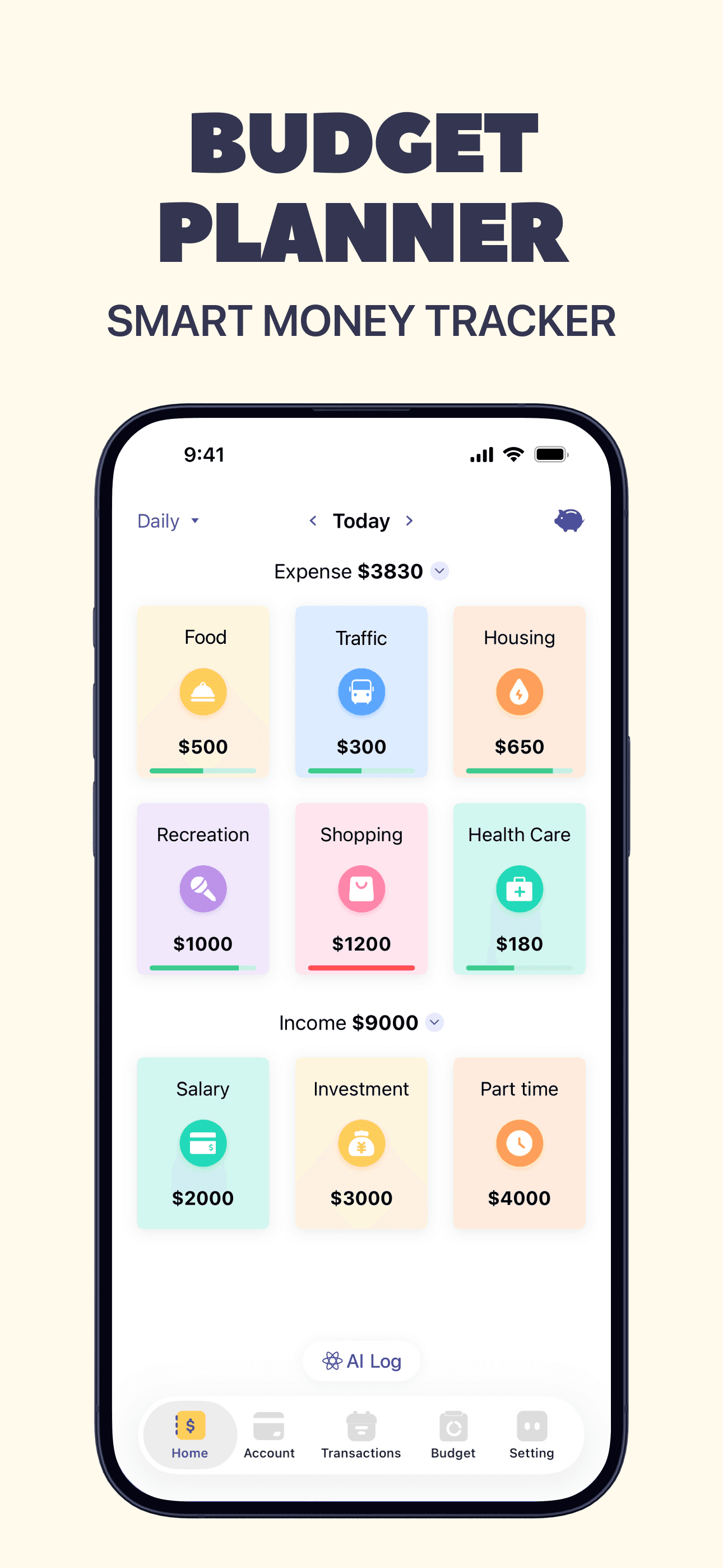 Budget app - spending tracker screenshot 1