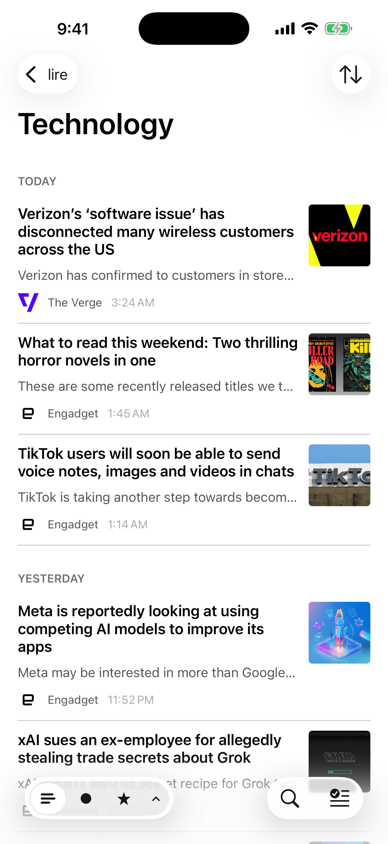 lire: RSS Reader screenshot 3