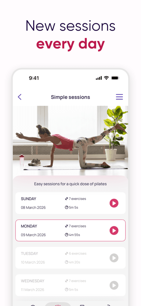5 Minute Pilates Workout screenshot 3