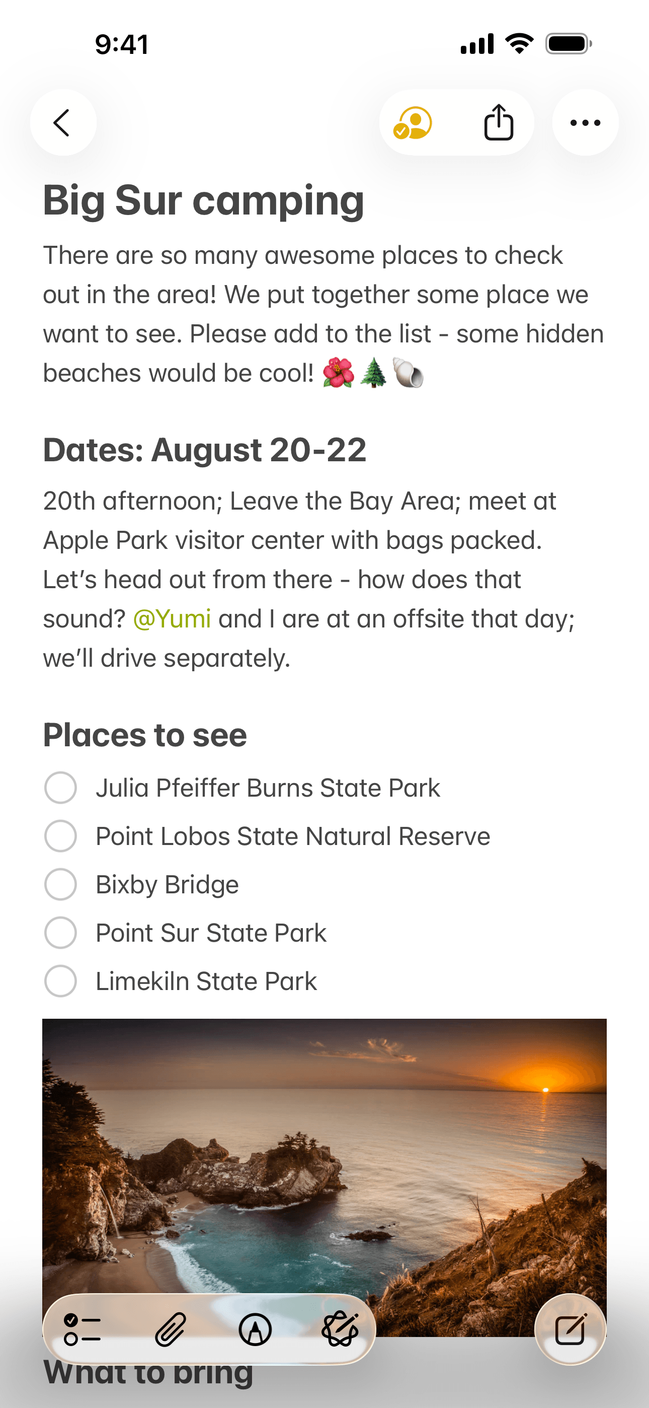 Notes screenshot 1