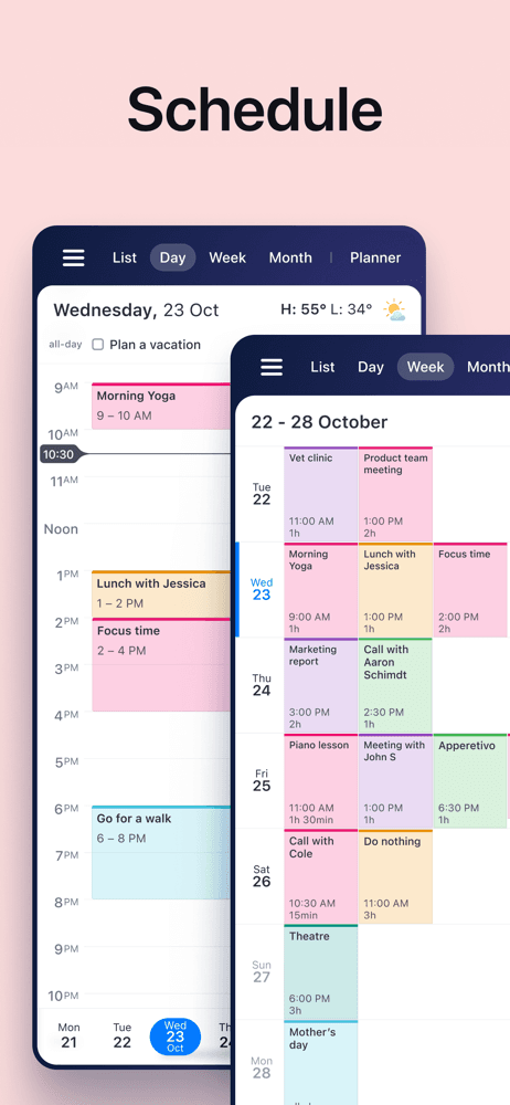 Calendars: Schedule Planner screenshot 3