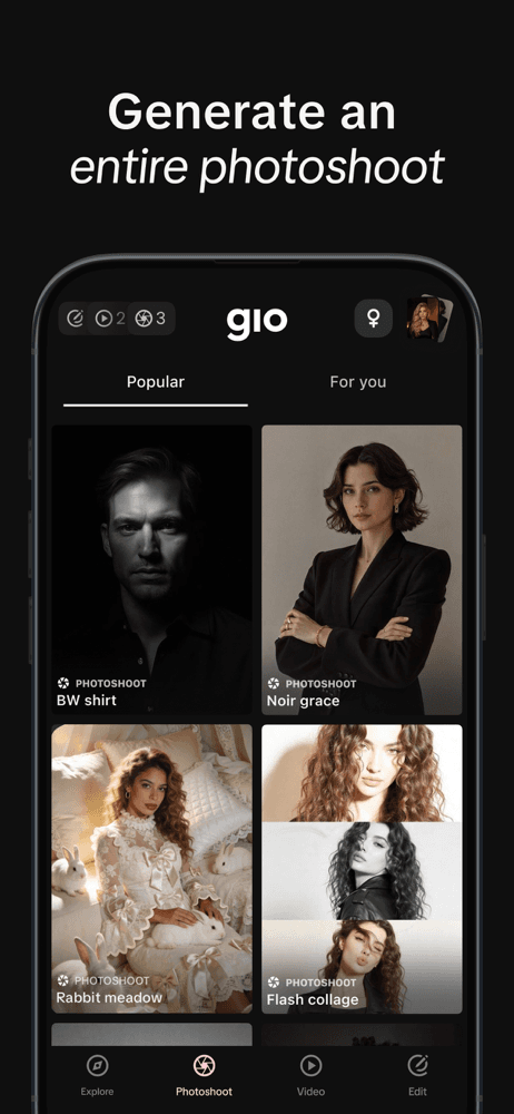 GIO - AI Photoshoot Generator screenshot 2