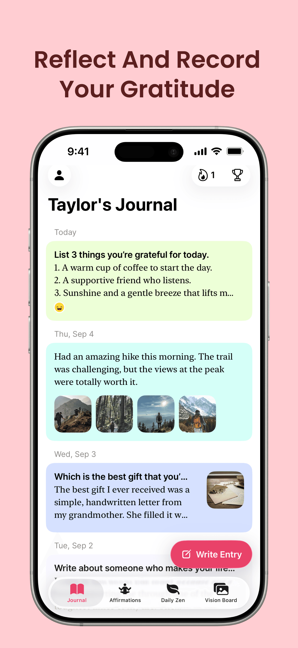 Gratitude: Self-Care Journal screenshot 2