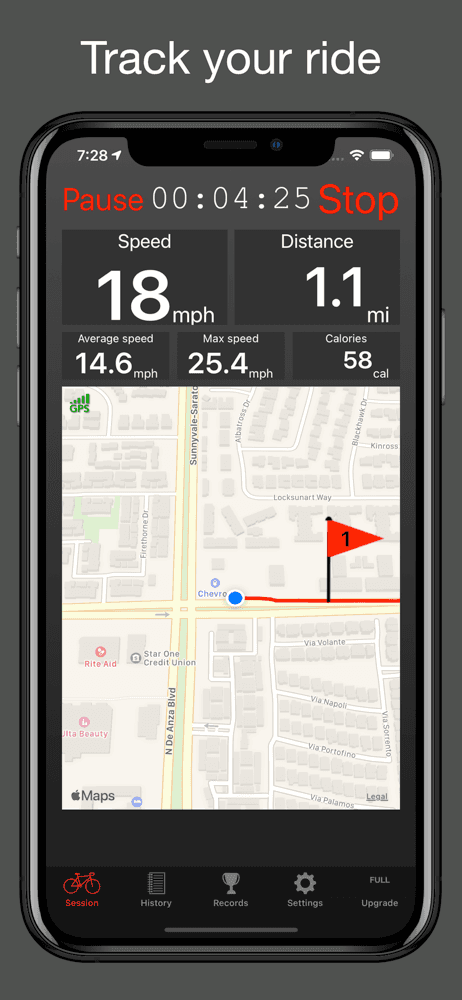 Fitmeter Bike Basic - Cycling screenshot 1