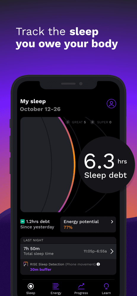 RISE: Sleep Tracker screenshot 2