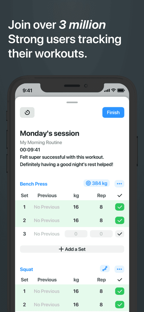Strong Workout Tracker Gym Log screenshot 1