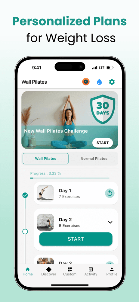 Wall Pilates Challenge & Fit screenshot 3