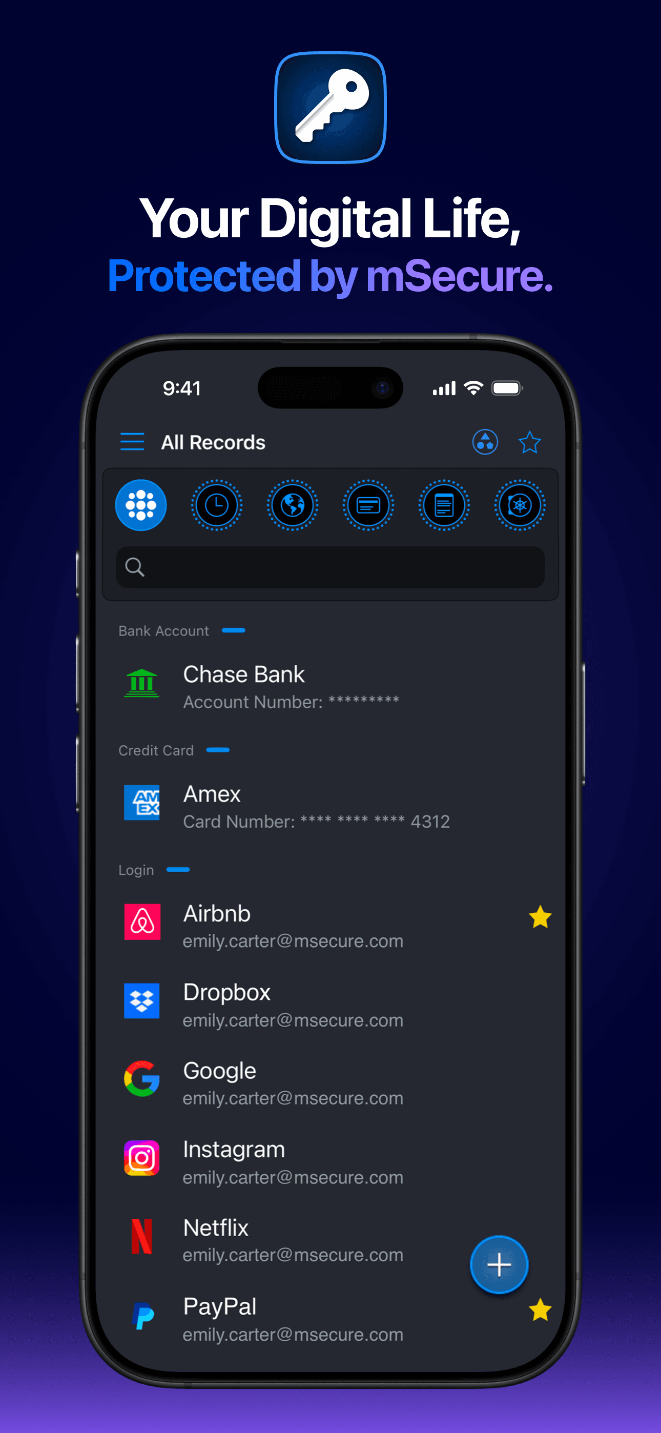 Password Manager - mSecure screenshot 1