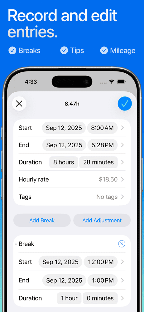 Hours Tracker: Time Tracking screenshot 2