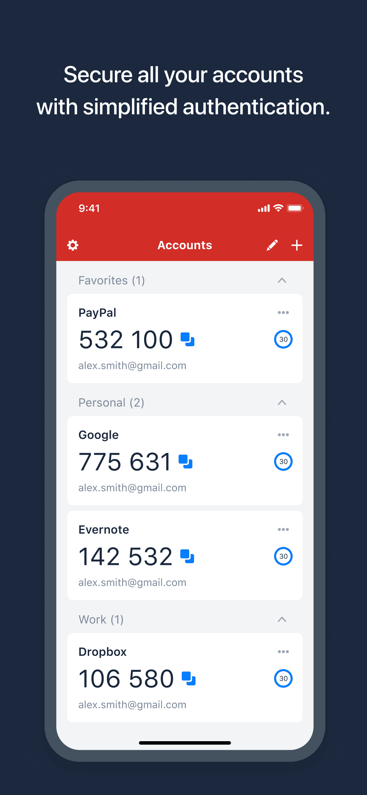 LastPass Authenticator screenshot 1