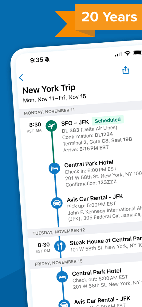 TripIt: Travel Planner screenshot 1