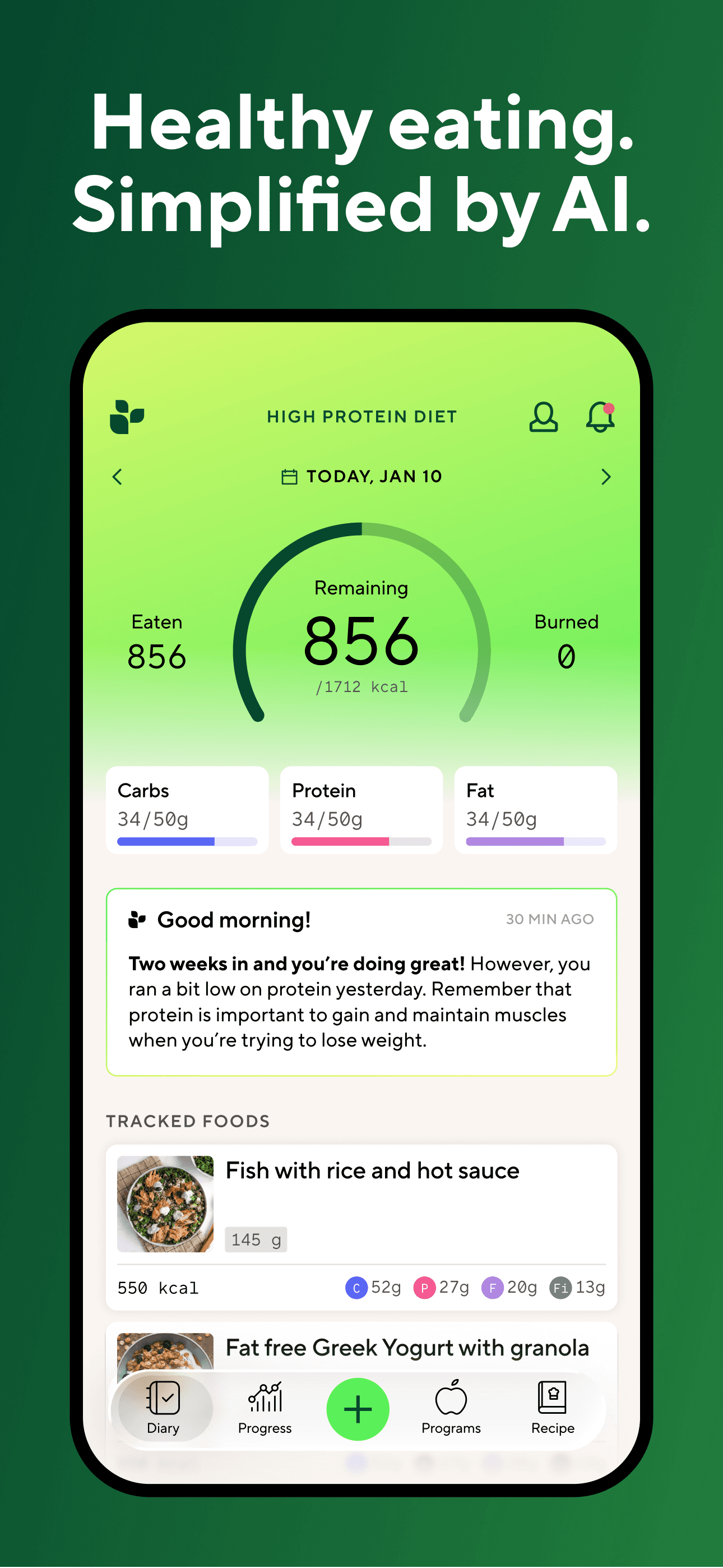 Lifesum: AI Calorie Counter screenshot 1