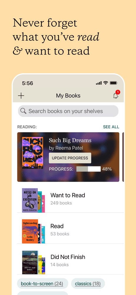 Goodreads: Book Tracker & More screenshot 2