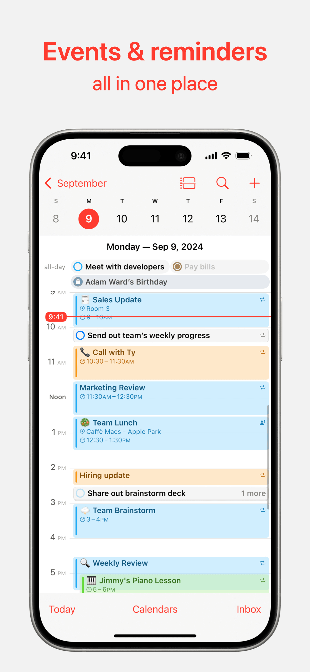 Calendar screenshot 1