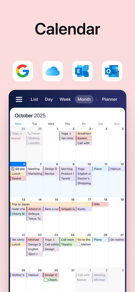 Calendars: Schedule Planner screenshot 2