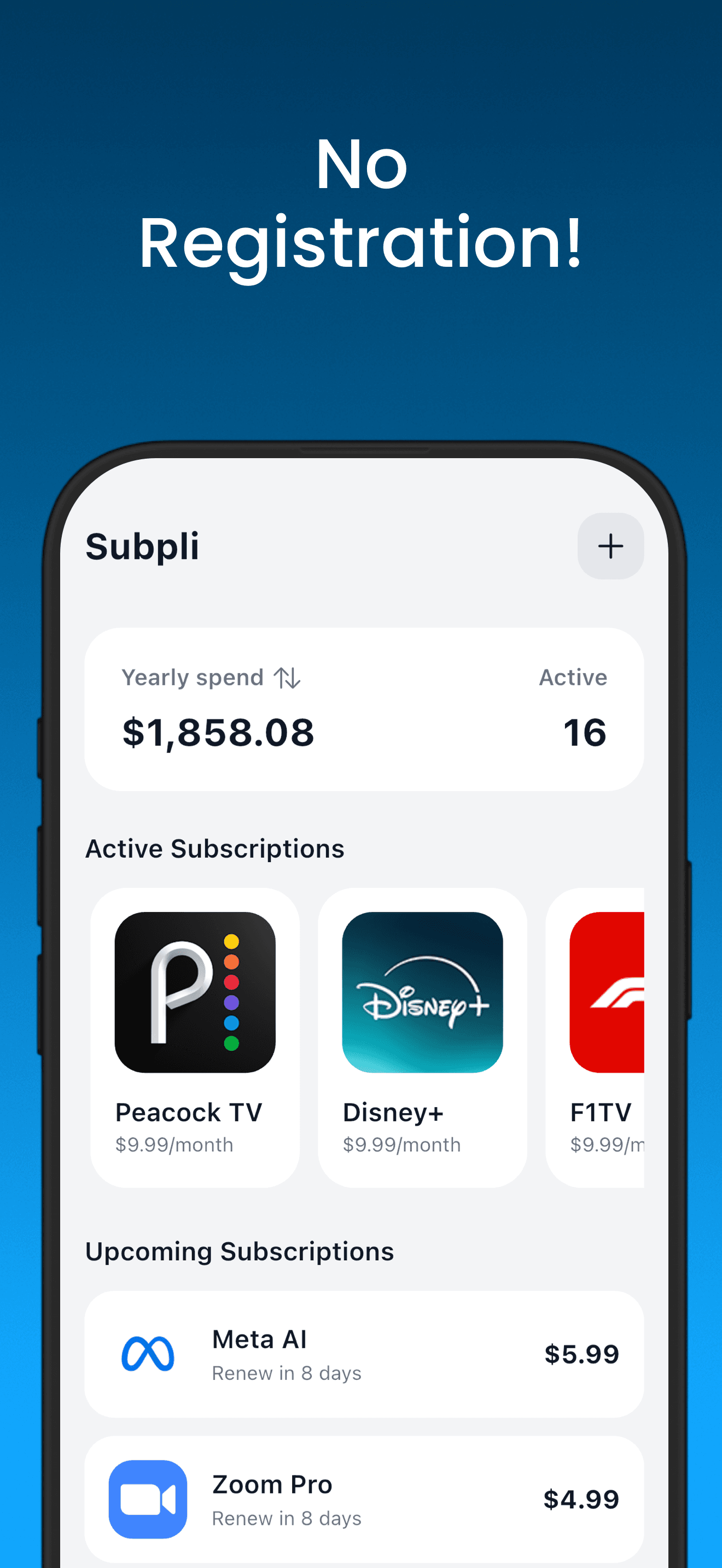 Subscription Manager - Subpli screenshot 2
